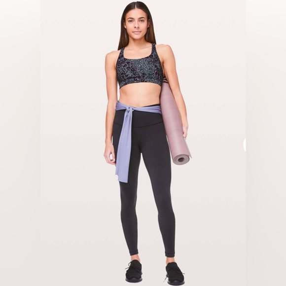 Lululemon Energy Bra-Trellis Bloom Energy Bra Ice Grey Black - Picture 7 of 8